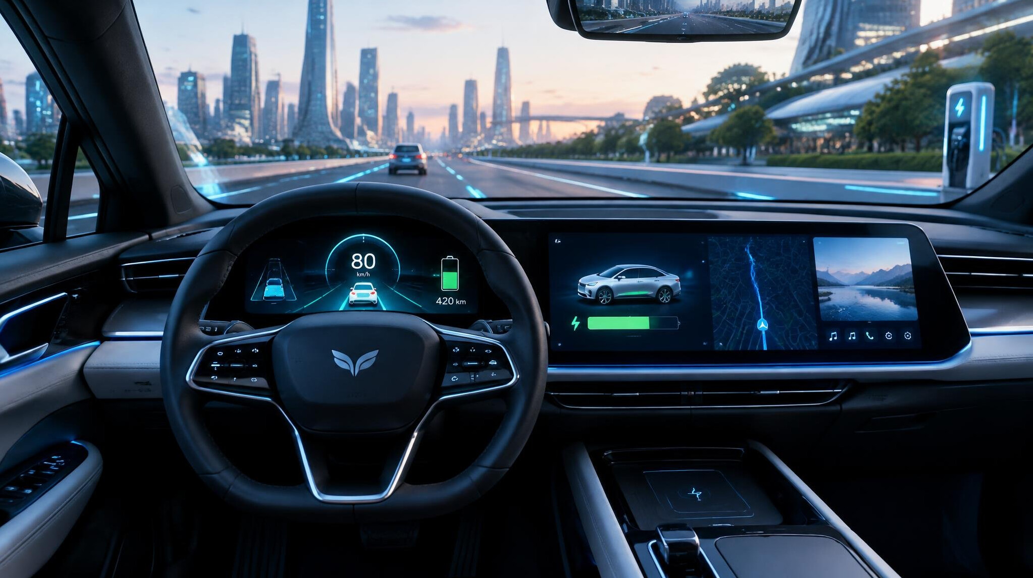 futuristic car dashboard