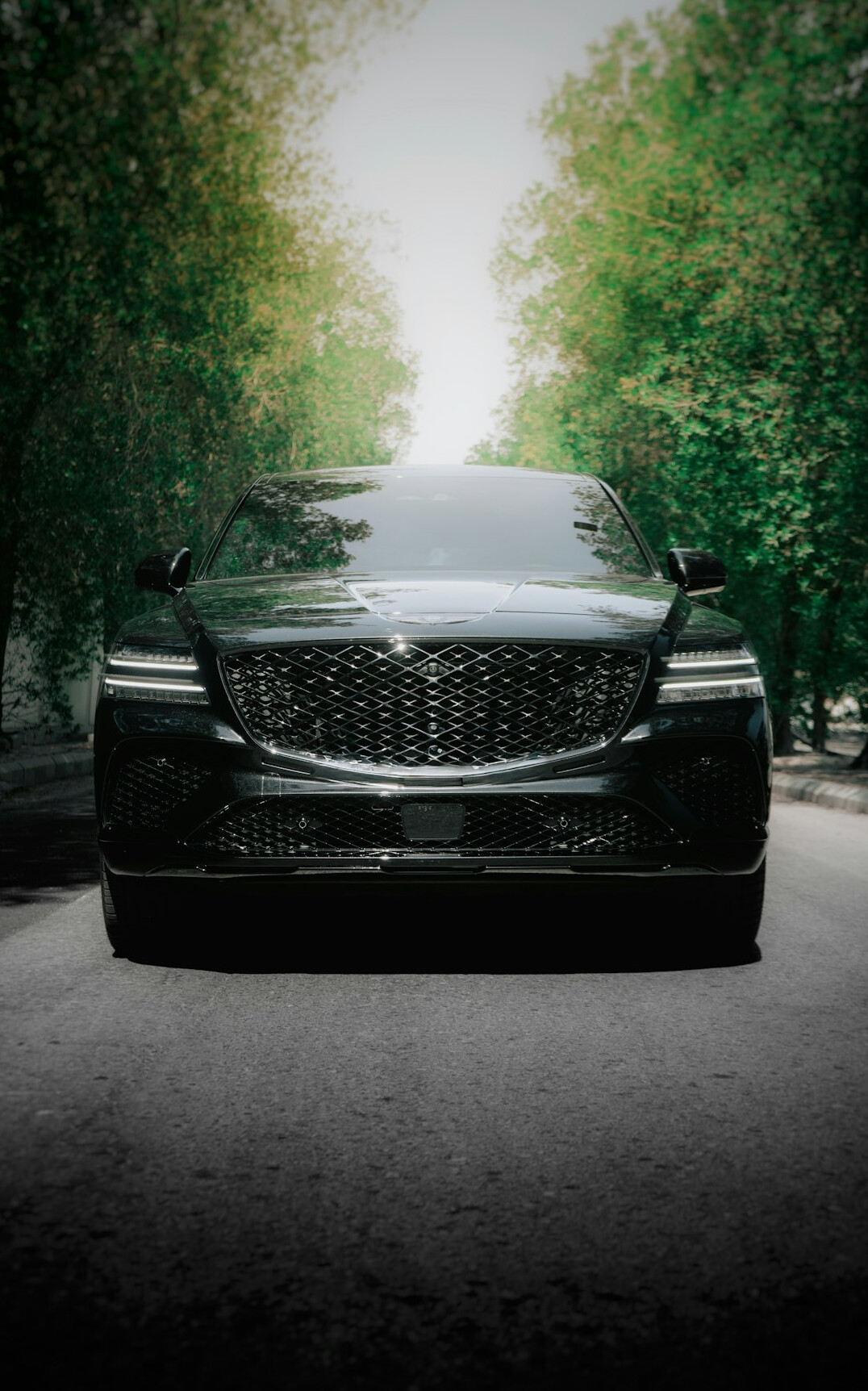 modern car on road